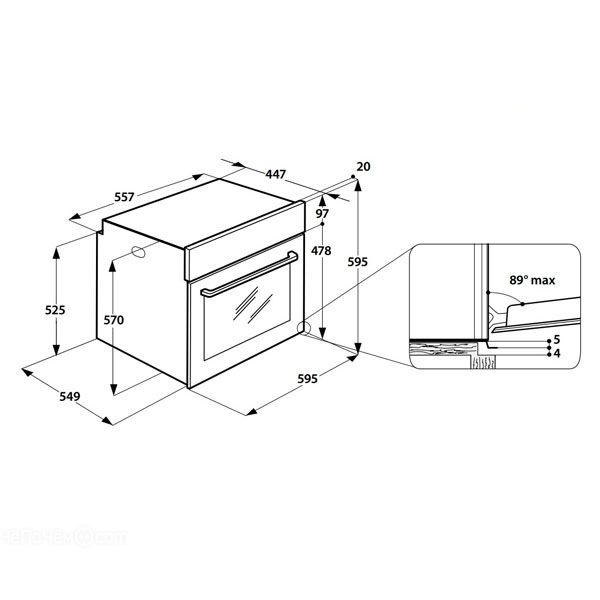 Электрический духовой шкаф indesit ifw 4534 h wh белый